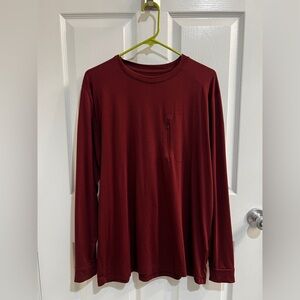 LIKE NEW. Duck Camp Maroon Bamboo Long sleeve